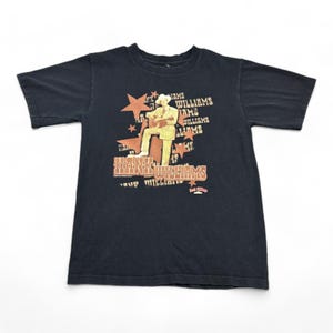 Vintage Hank Williams Shirt Adult SMALL Black Country Music Star Outlaw Y2K