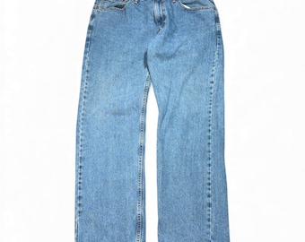 Vintage 505 Levis Jeans Mens 36x29 Blue Regular Straight Light Wash Denim Y2K