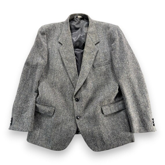Vintage Magee Donegal Tweed Jacket Mens 44 Gray Wool Blazer Moores Ireland 80s