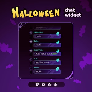 Сute Halloween Twitch Chat Widget • Spooky Chat Box for Twitch and YouTube Streamers (StreamElements)