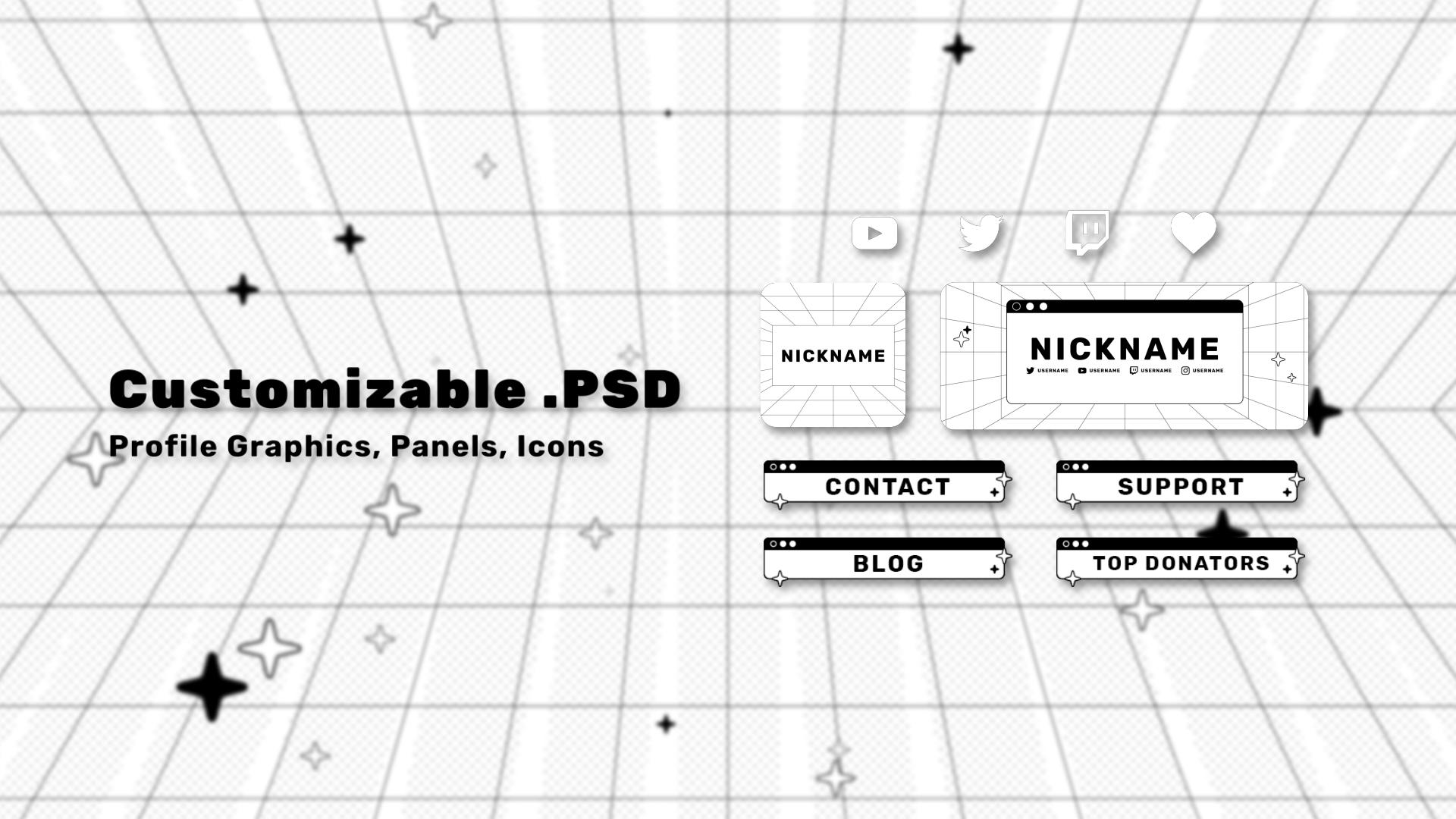 Kawaii OS Y2K Twitch Overlay Pack · Anime Stream Overlay · OBS Overlay ...