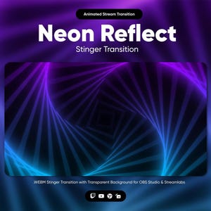 Transición de transmisión, efecto de neón animado para OBS Studio y Streamlabs.