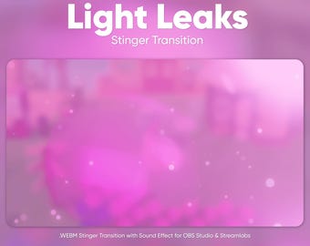 Light Leaks Stinger Transition • Pink Sparkles (Digital Download)