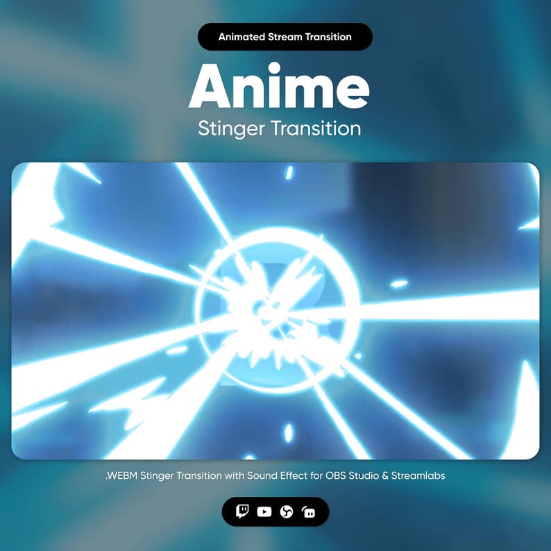Anime Stinger Transition • Animated Stream Transition With Sound (WEBM ...