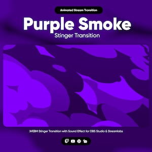 Purple Smoke Stinger Transition · OBS Stinger · Scene Transition · Twitch Transition · Stream Transition
