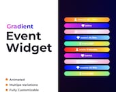Simple Twitch Event Widget • Gradient Event List for Twitch and YouTube Streamers (StreamElements)