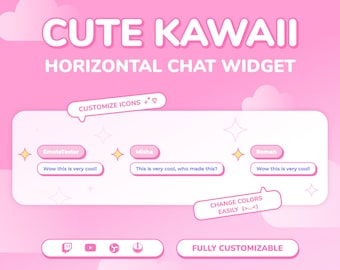 Kawaii Chat Widget • Animated Overlay for Twitch & YouTube (StreamElements, OBS)
