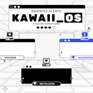 Kawaii OS Twitch Alerts for OBS Studio & Streamlabs. Youtube and Facebook Supported