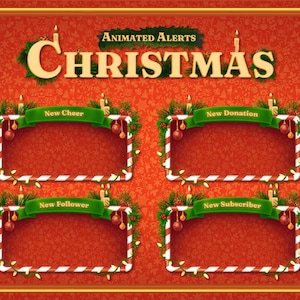 Christmas Twitch Alerts for OBS Studio & Streamlabs. Youtube and Facebook Supported