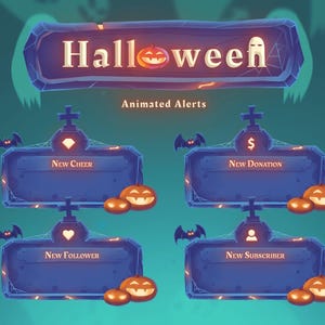 Halloween Twitch Alerts for OBS Studio & Streamlabs. Youtube and Facebook Supported