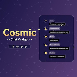 Cosmic Twitch Chat Widget • Minimal Customizable Chat Box for Twitch and YouTube Streamers (StreamElements)