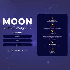 Moon Twitch Chat Widget • Minimal Customizable Chat Box for Twitch and YouTube Streamers (StreamElements)