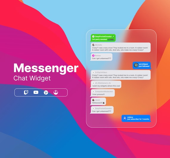 Messenger Chat Widget • iMessage Chat Box for Twitch and YouTube Streamers (StreamElements)