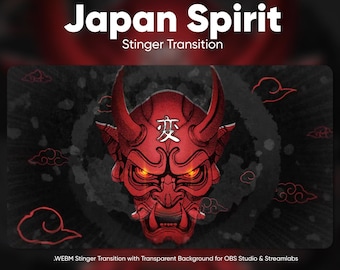 Transizione di Japan Spirit Oni Stinger • OBS/Streamlabs (Animato)