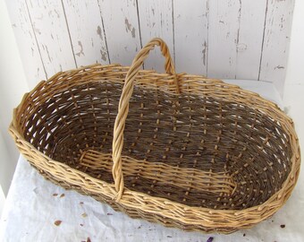 Vintage Wicker Flower Basket