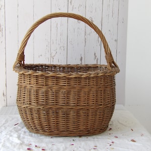 Vintage Rustic Shopping Basket with Over Handle