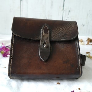 Antike Leder Jagd Satteltasche
