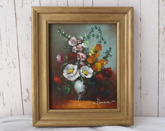 Vintage Blumenbild mit Rahmen
