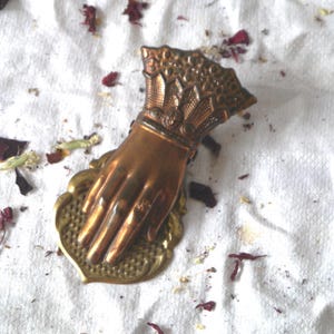 Victorian Copper and Brass Hand Paper Clip