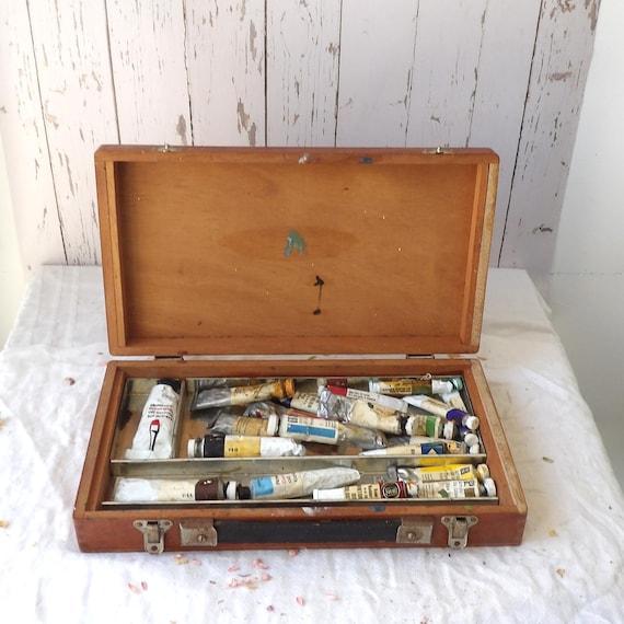 Vintage Wooden Artist Paint Box