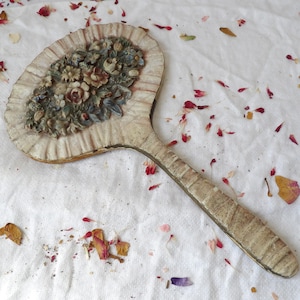 Antique Barbola Hand Mirror