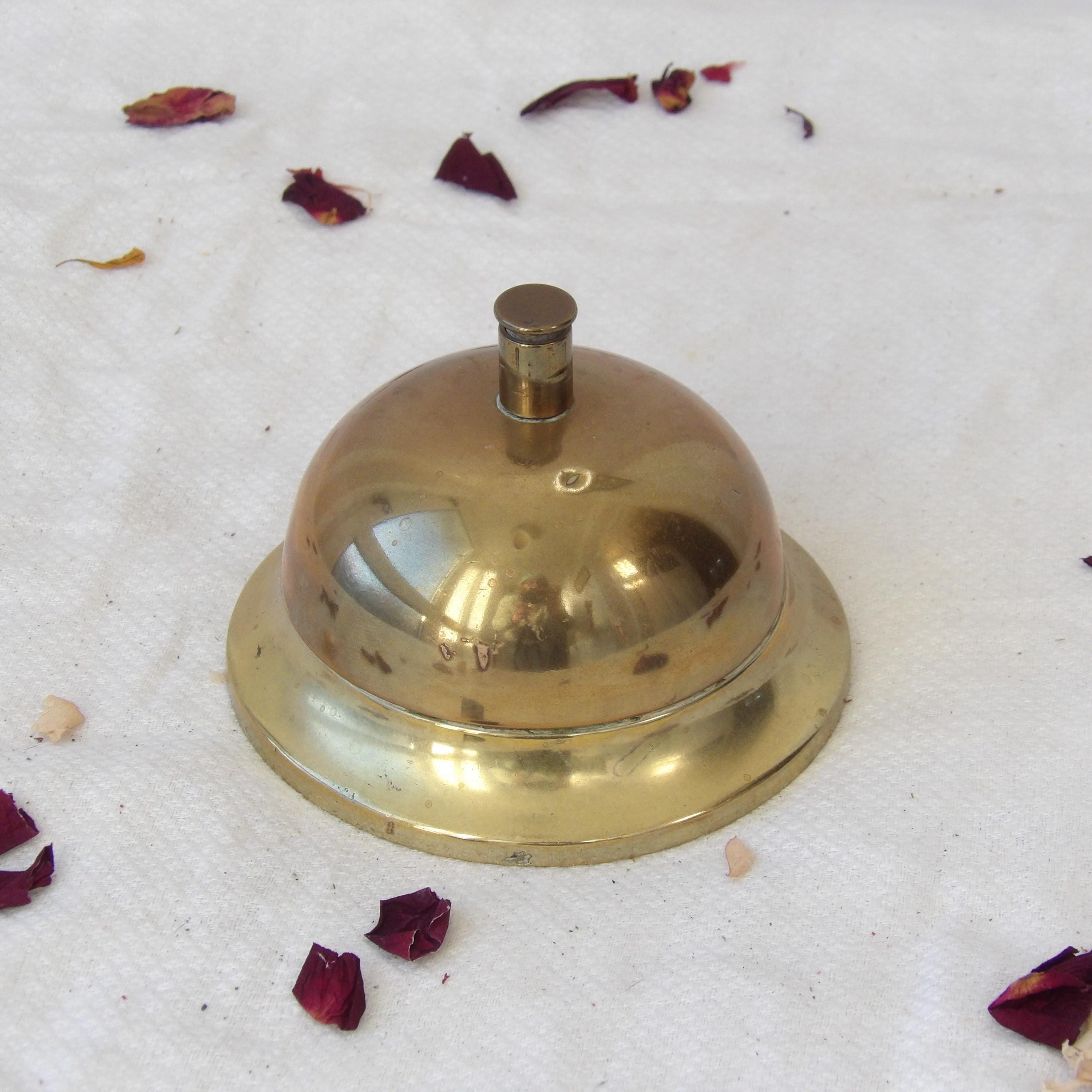 Vilde Campanello Da Tavolo In Metallo Dorato – 8,5 X 6 Cm, Per Reception, Hotel E Ristoranti, Suono Chiaro