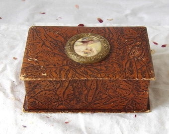 Écrin à Bijoux Ancien Marron - Intérieur Velours, Vintage, Pour Rangement Ou Décoration | Occasion Avec Charme