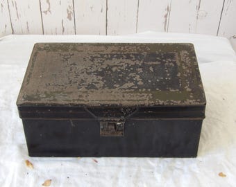 Antique Metal Strong Box