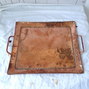 Antique Arts and Crafts Copper Tray by John Pearson