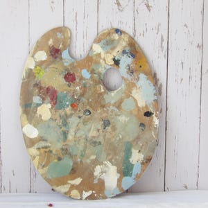 Vintage Painted Artist Palette