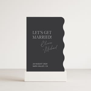 AISLE | Wedding Welcome Sign, Printed Foam Board Sign, Wavy Shape, Modern Wedding Signage, Elegant Wedding, Custom Wedding Sign