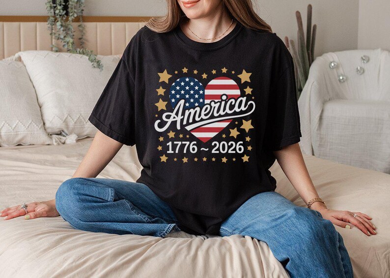 America 1776-2026 Patriotic Shirt, 250th Anniversary USA Tee, Independence Day Apparel, Vintage American Pride Shirt for History Lovers image 5
