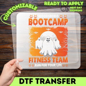 Bootcamp Fitness Team Halloween DTF Transfer, Gothic Ghosts Workout Iron On, Funny Hallowen Season DTF