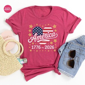 America 1776-2026 Patriotic Shirt, 250th Anniversary USA Tee, Independence Day Apparel, Vintage American Pride Shirt for History Lovers image 12