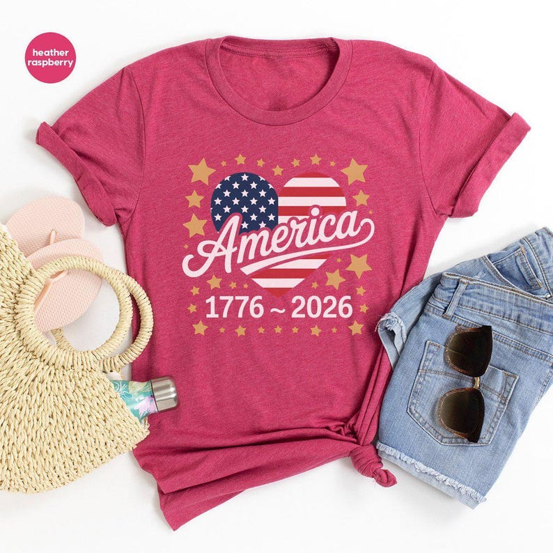 America 1776-2026 Patriotic Shirt, 250th Anniversary USA Tee, Independence Day Apparel, Vintage American Pride Shirt for History Lovers image 12