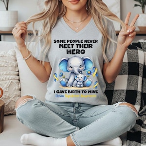 T-shirt « Certaines personnes ne rencontrent jamais leur héros », motif éléphants de dessin animé, T-shirt de sensibilisation au syndrome de Down pour les défenseurs de cette cause