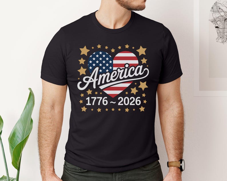 America 1776-2026 Patriotic Shirt, 250th Anniversary USA Tee, Independence Day Apparel, Vintage American Pride Shirt for History Lovers image 4