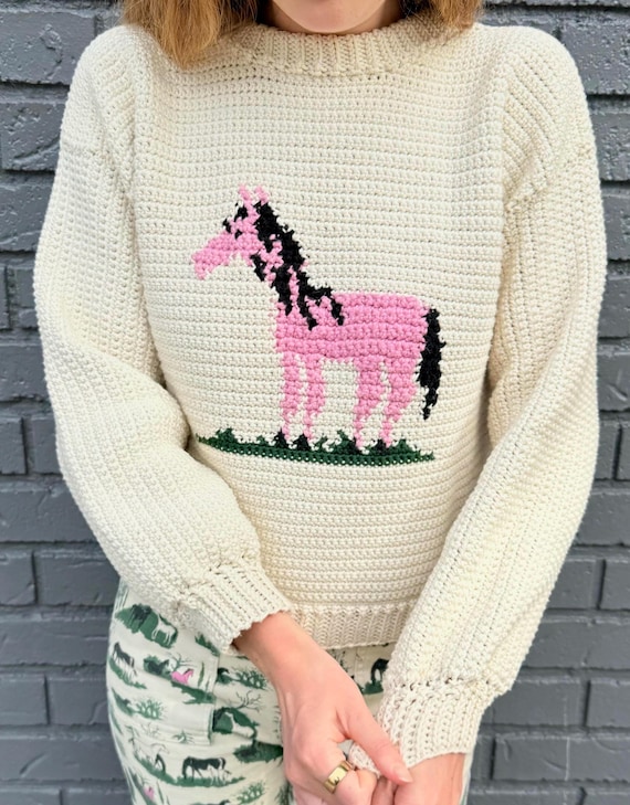 Horse Sweater PDF Crochet Pattern