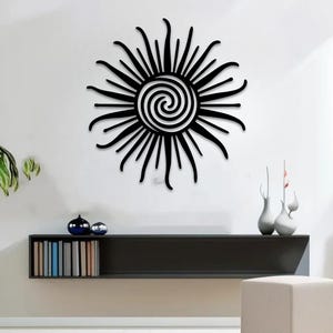 Sun Metal Wall Decor | Sun Wall Art | Sun Decor | Sunrise Art | Celestial Wall Decor | Living Room Wall Art | Home Metal Decor | Home Gift