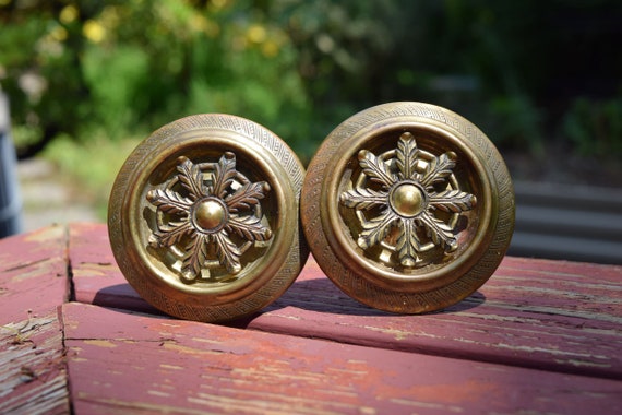 Antique Brass Curtain Tie Backs Etsy