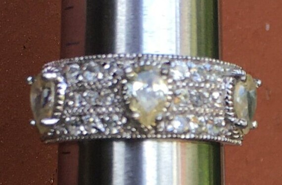 CZ Citrine Silver Ring - image 3