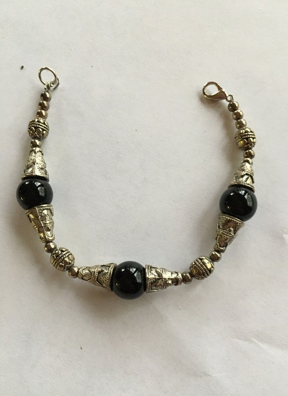 Black Onyx Bead Bracelet