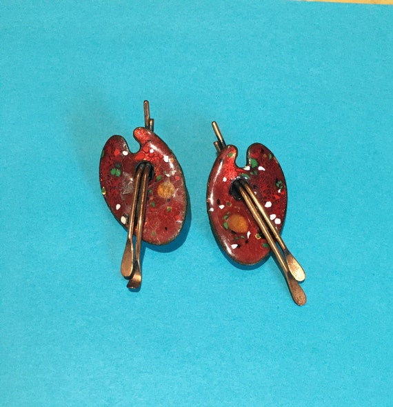 Matisse Copper and Enamel Earrings