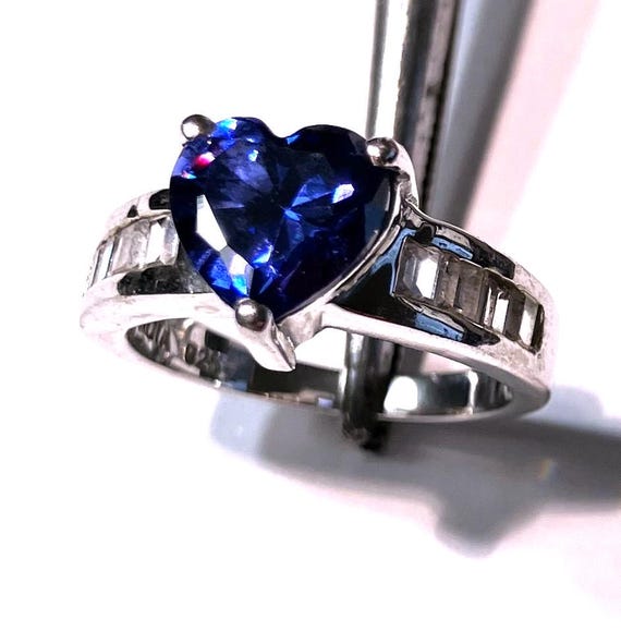 Simulated blue sapphire sale