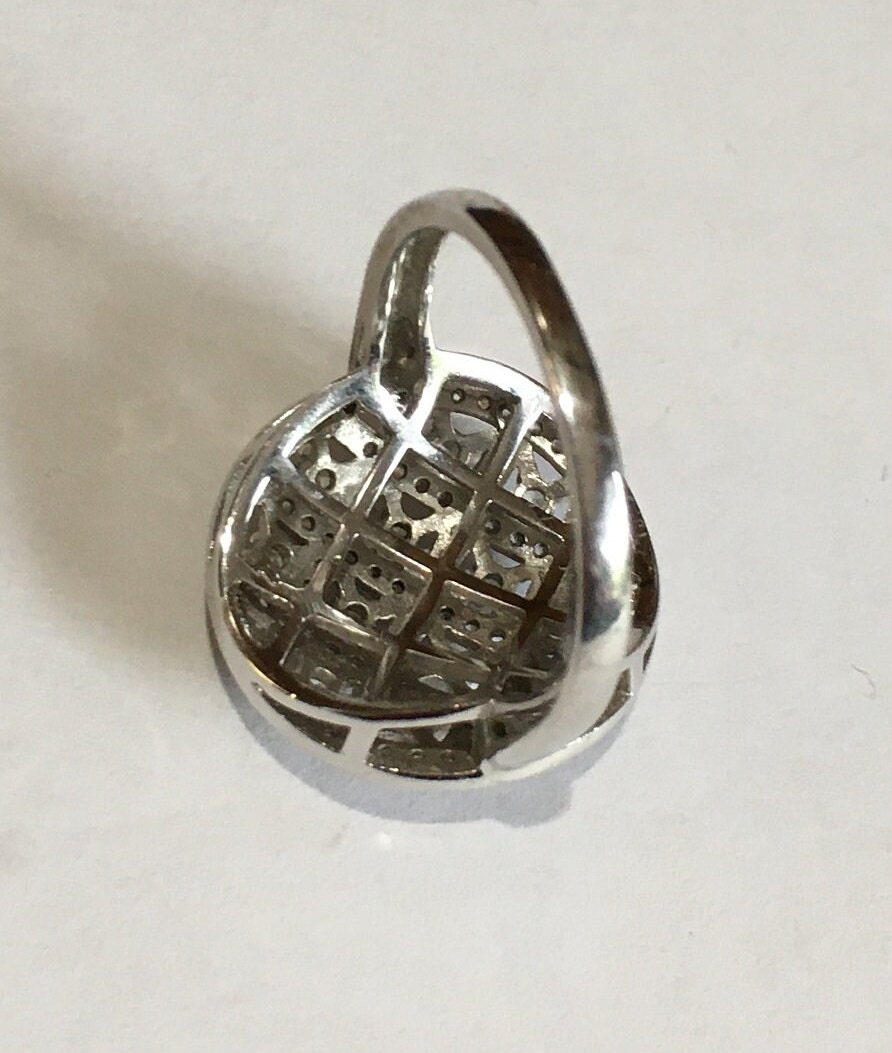 【完売間近】 TOWTOW.ARCHIVE Checker Board Ring Silver CZ Silver Checker Board Ring - Etsy