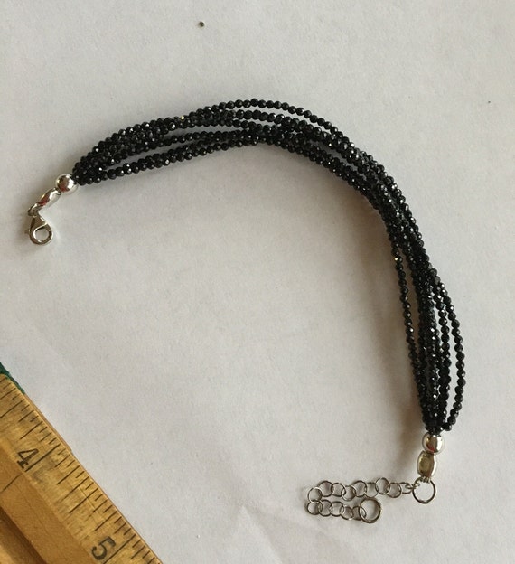 Black And Silver Bead Bracelet - image 3