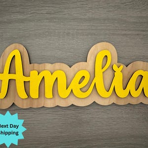 Personalized Kids Door Sign – Custom Wooden Name Plaque for Nursery & Bedroom Decor