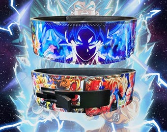 Anime Powerlifting Belt | Saiyan-Inspired Leather Gym Belt