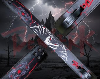 Anime Power Lever Belt, Gothic Gym Gear - Dark Warrior