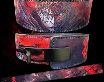 Aggressive Anime-Style Power Lever Belt | Heavy Lifting Support Belt